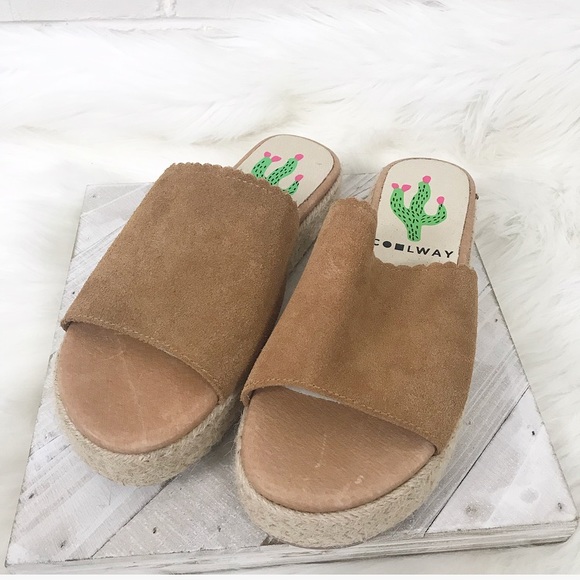 Boutique Shoes - {Boutique} Tan Espadrille Platform Sandals